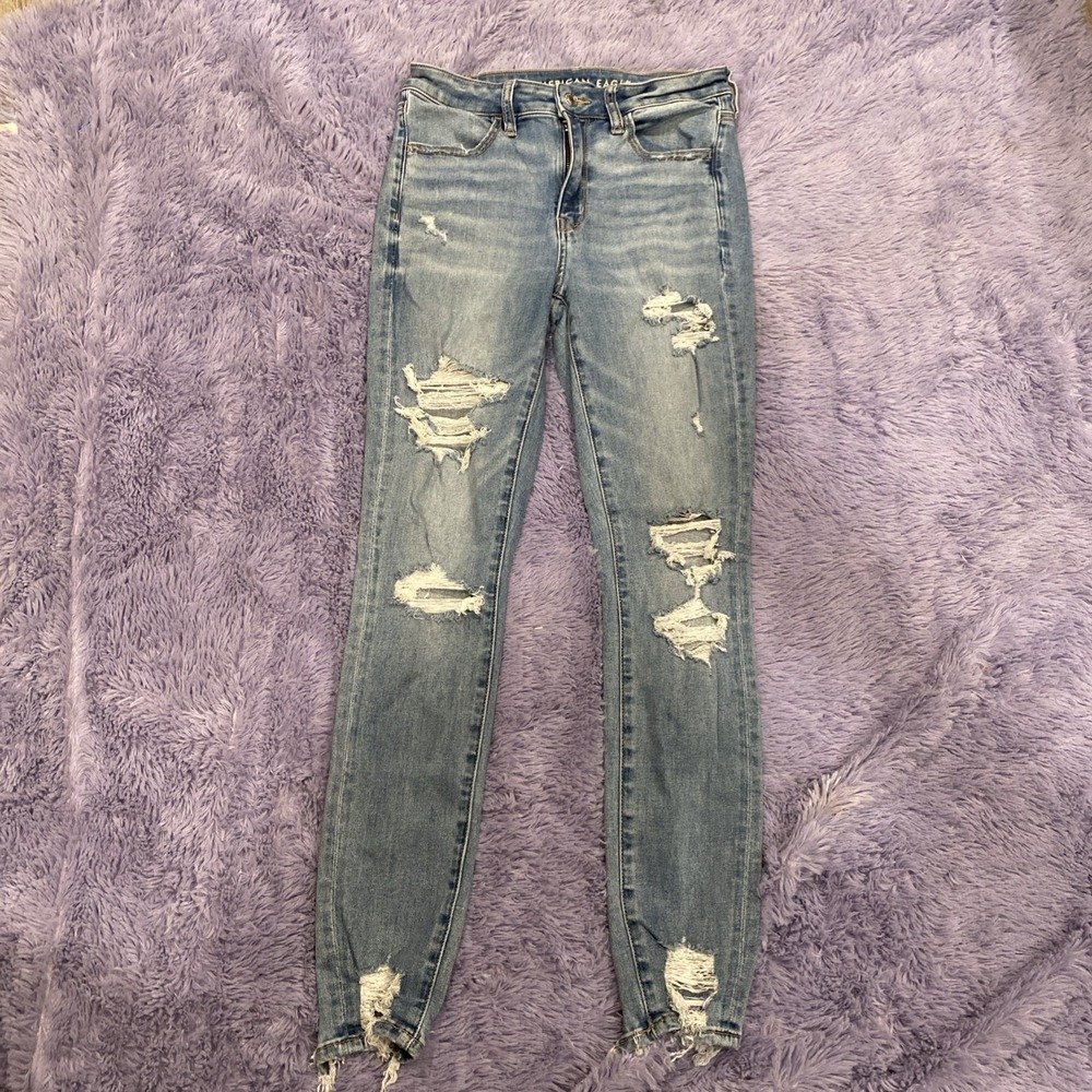 American Eagle Womens High Rise Jeggings Sz‎ 6 Next Level Stretch Skinny Jeans